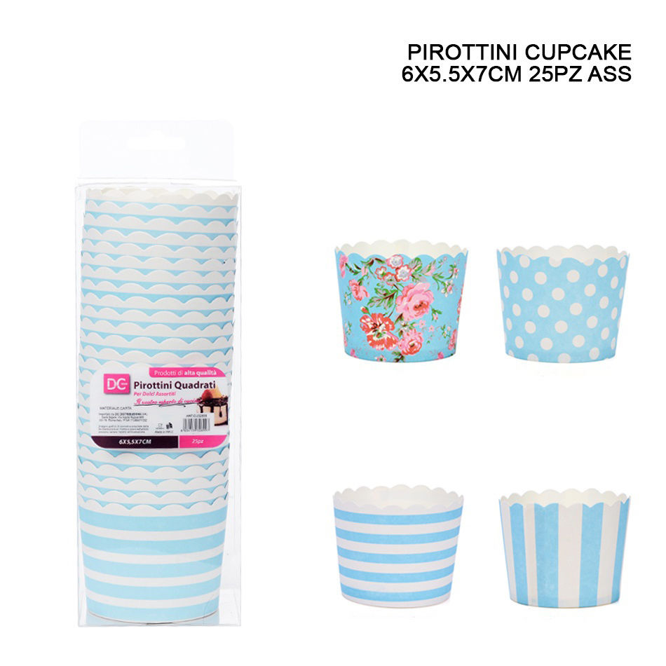 DC CASA PIROTTINI CARTA CUPCAKE 6X5,5X7CM 25PZDc