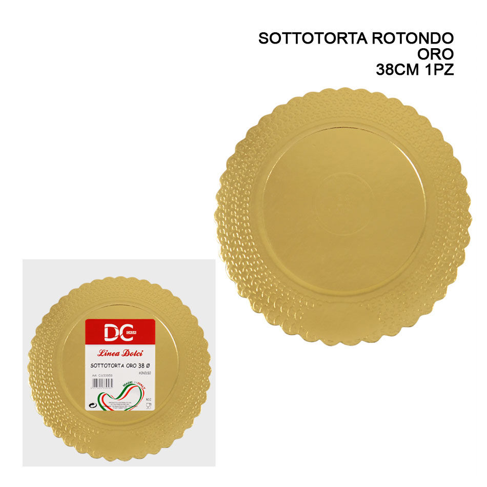 DC CASA SOTTOTORTA ROTONDO ORO 38CMDc