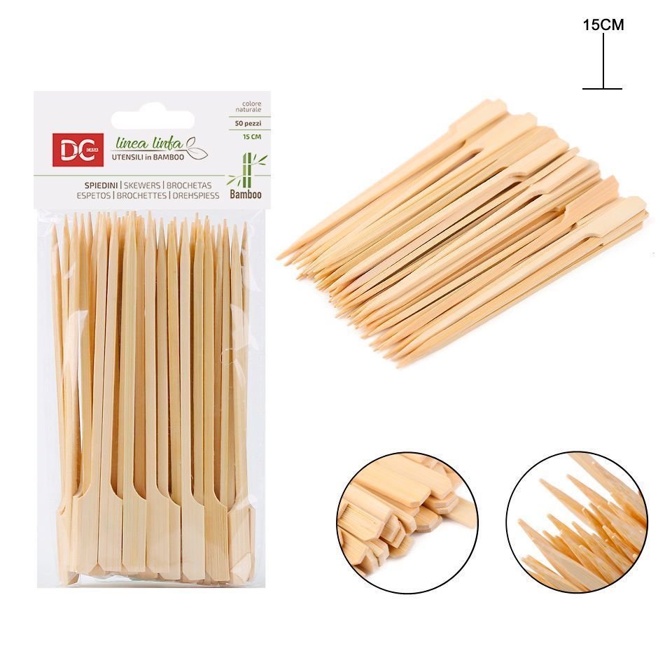 DC CASA SPIEDINI BAMBU 15CM 50PZDc