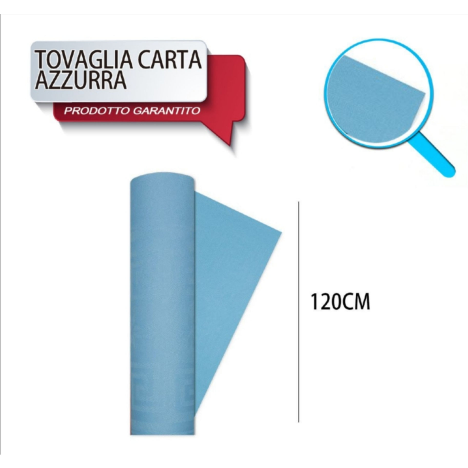 TOVAG CARTA ROTOLO MT 1,20X7 AZZURRO DODopla