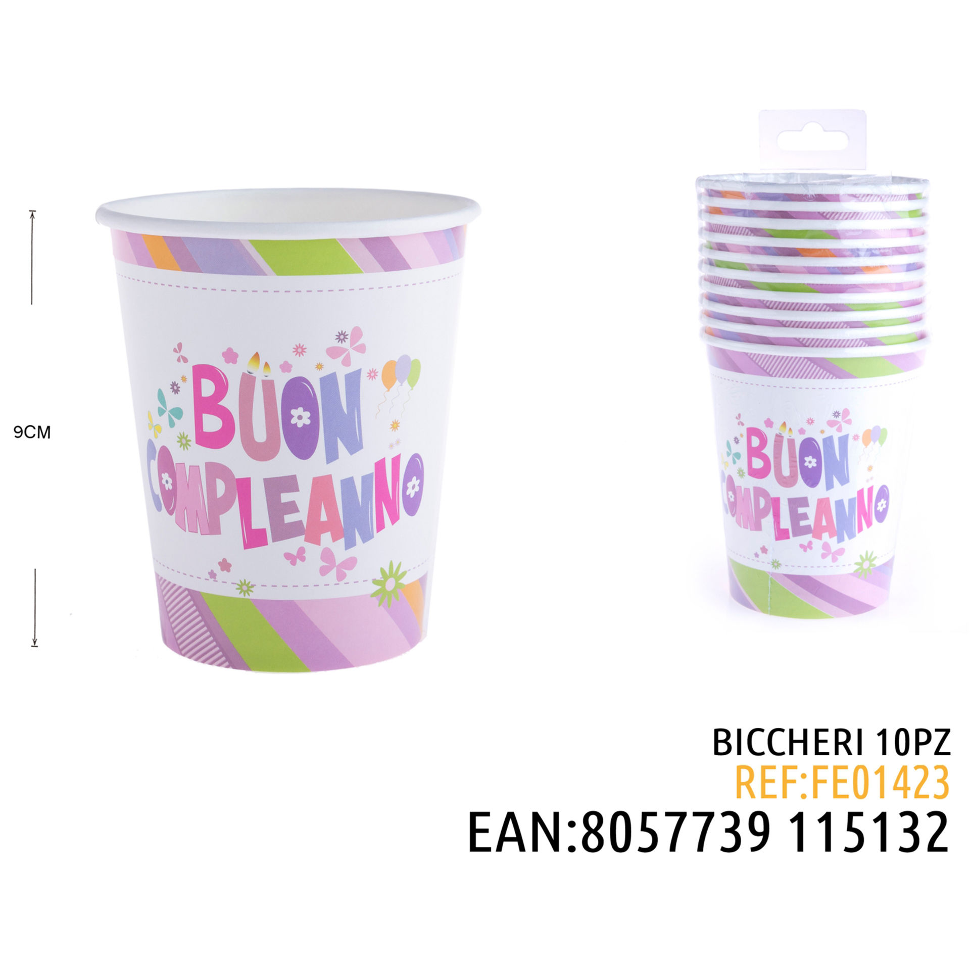 BICCHIERI DI CARTA COMPLEANNO BIMBADz