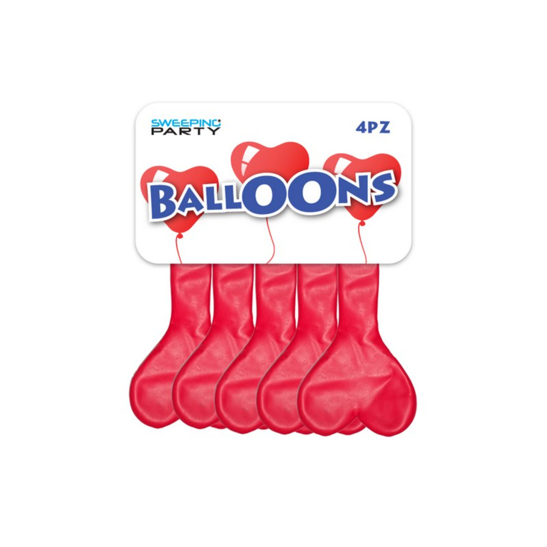 PALLONE CUORE 12  ROSSO 4PZSweeping Party