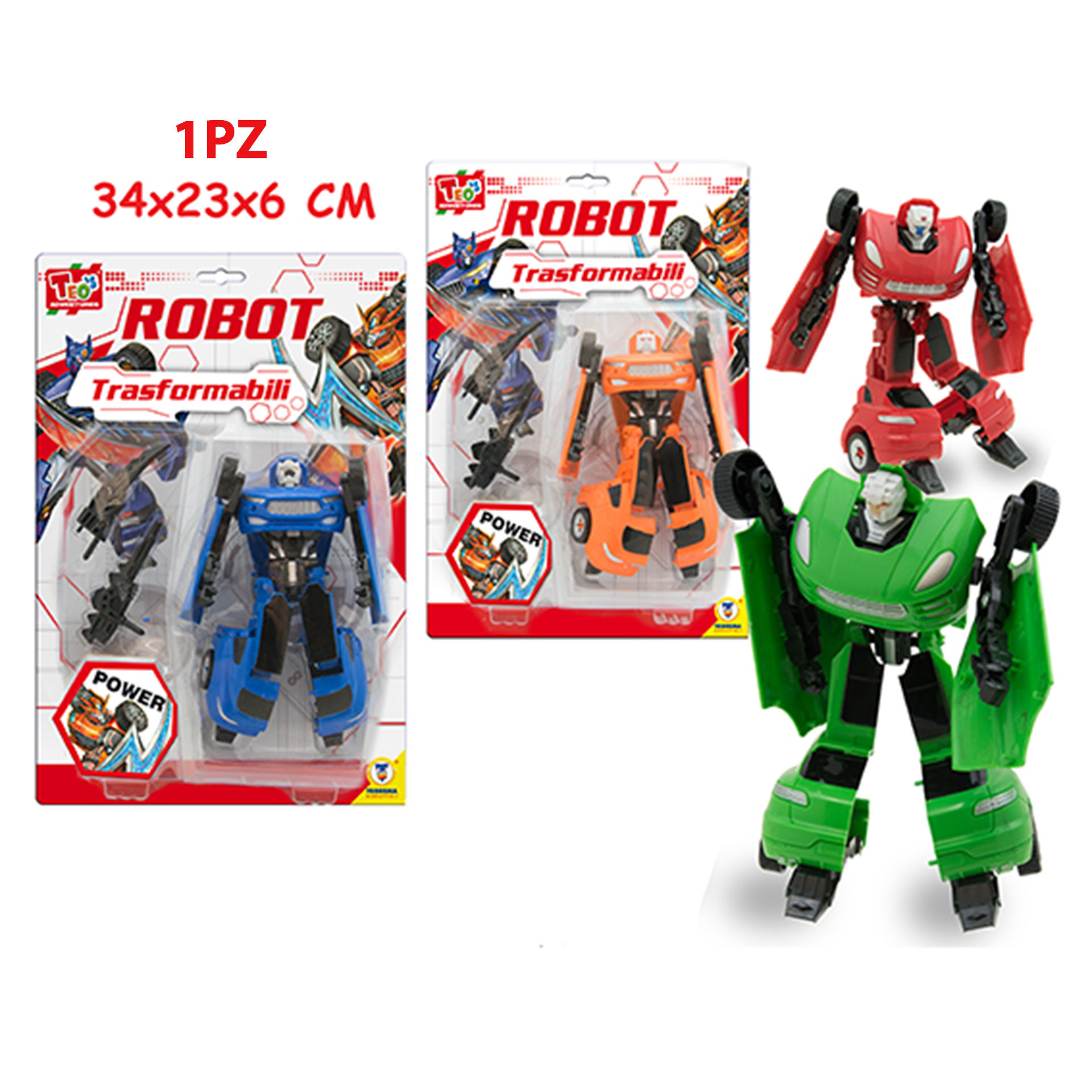 TEO S - ROBOT TRASFORMABILI 2 MDL 4 COL.Teorema