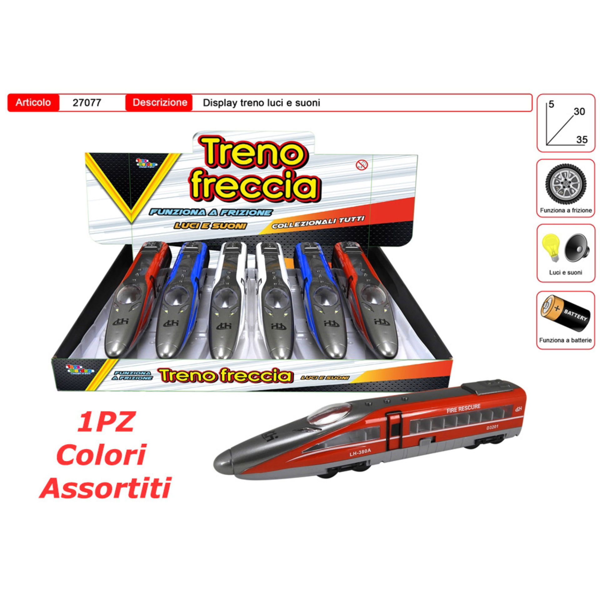TRENO ALTA VELOCITA  IN DISPLAY 6PZToys Garden