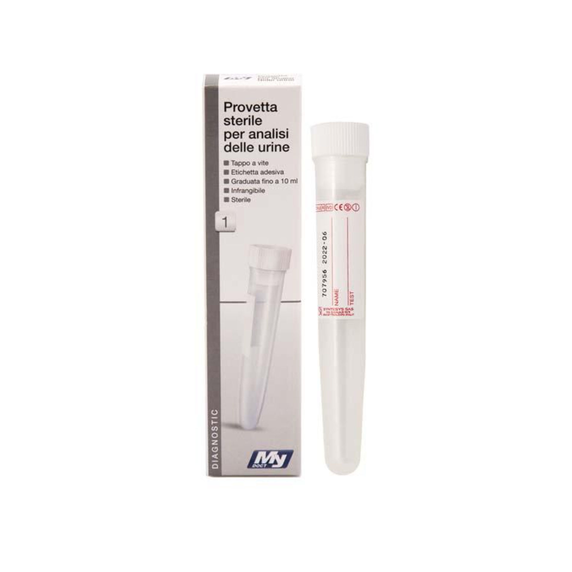 CONTENITORE STERILE PER URINE 10MLMy Doct