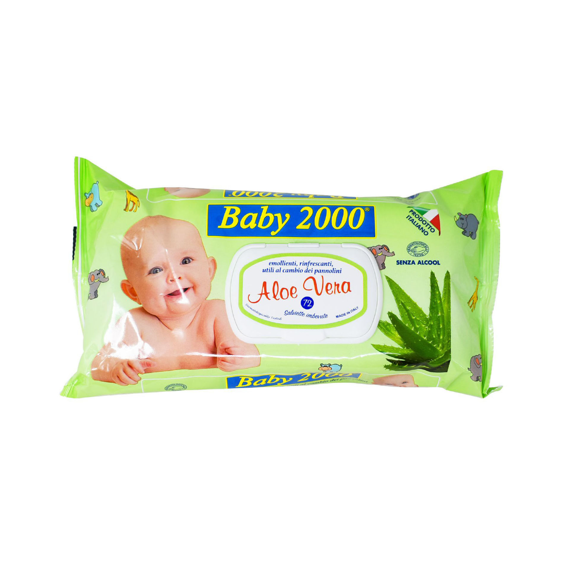 SALVIETTE BABY 2000 POP UP 72 ALOE VERAVelluto
