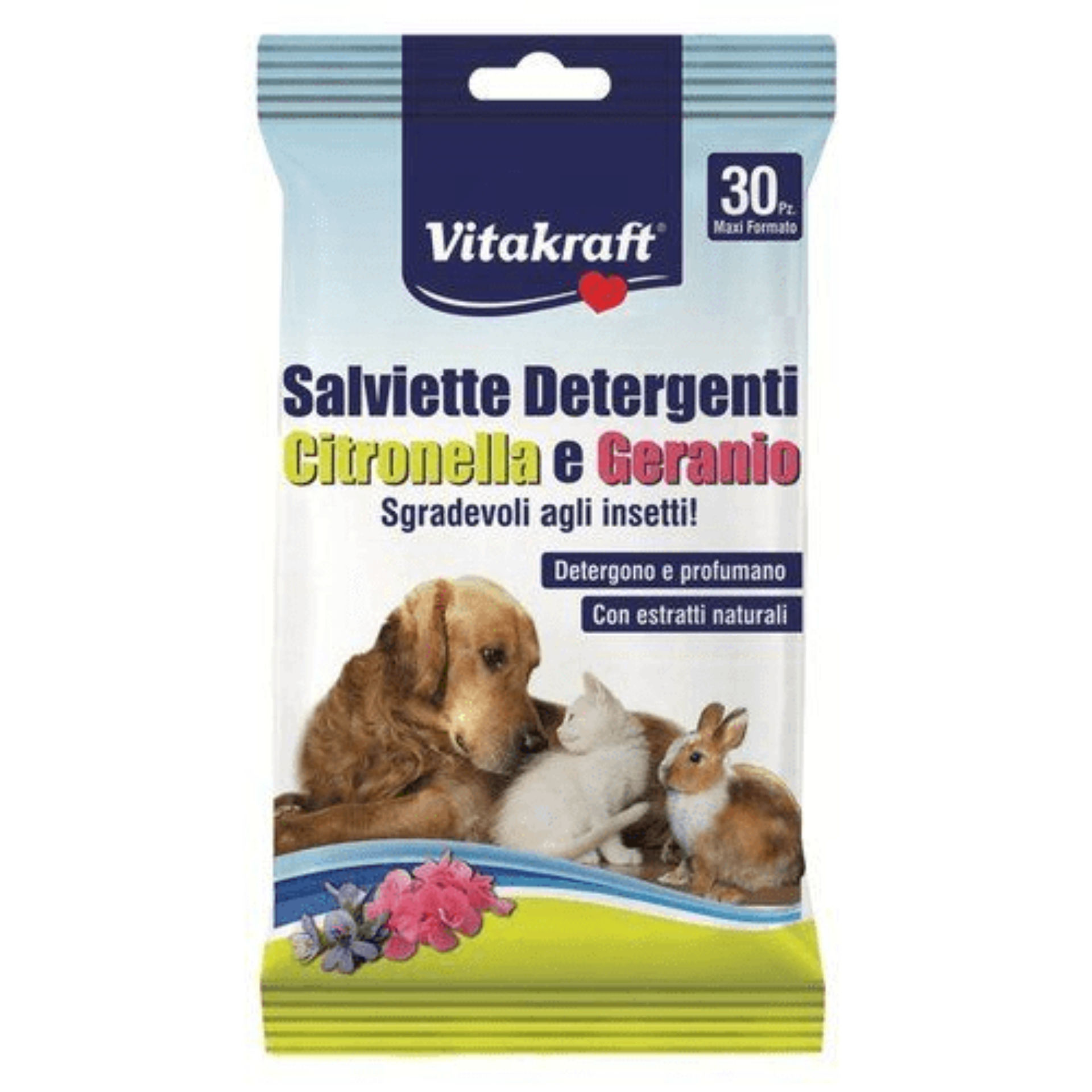 SALVIETTA CITRONELLA E GERANIOVitakraft