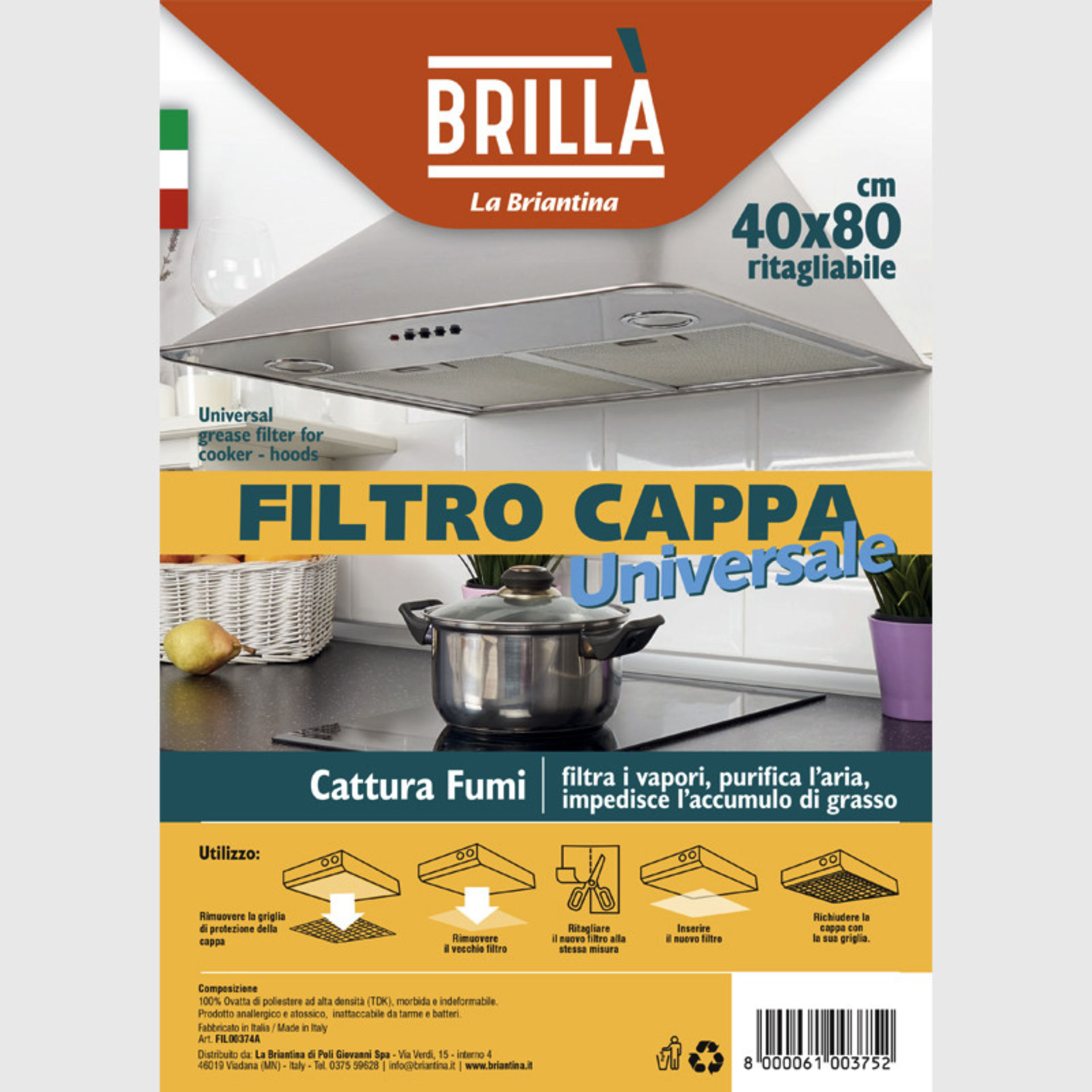 FILTRO PER CAPPA CM.40X80