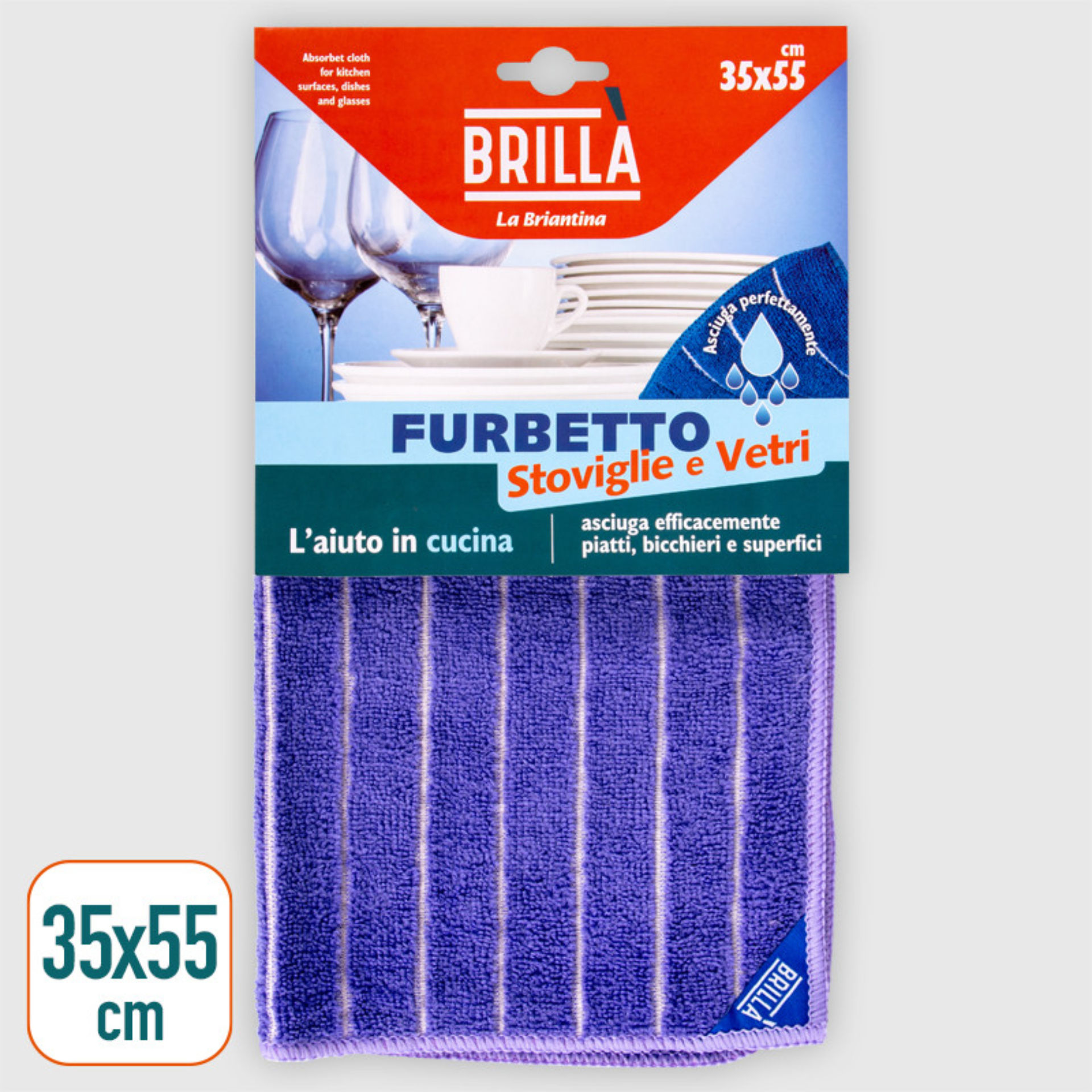 PANNO FURBETTO STOVIGLIE E VETRI 35X55CM