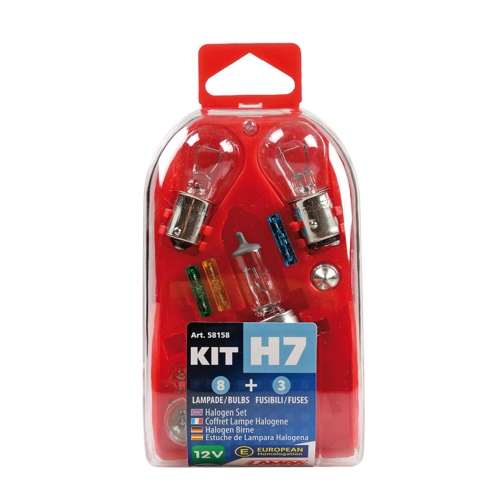 KIT H7 8 LAMPADE + 3 FUSIBILI