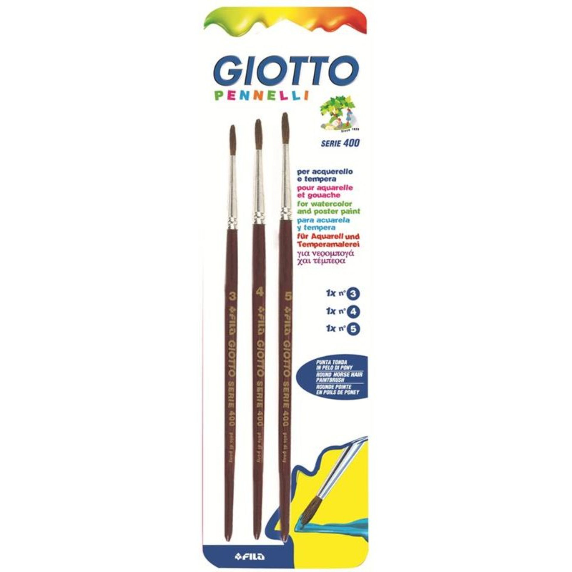 GIOTTO PENNELLI 400 CONF. DA 3 PZ  N. 3-4-5Giotto