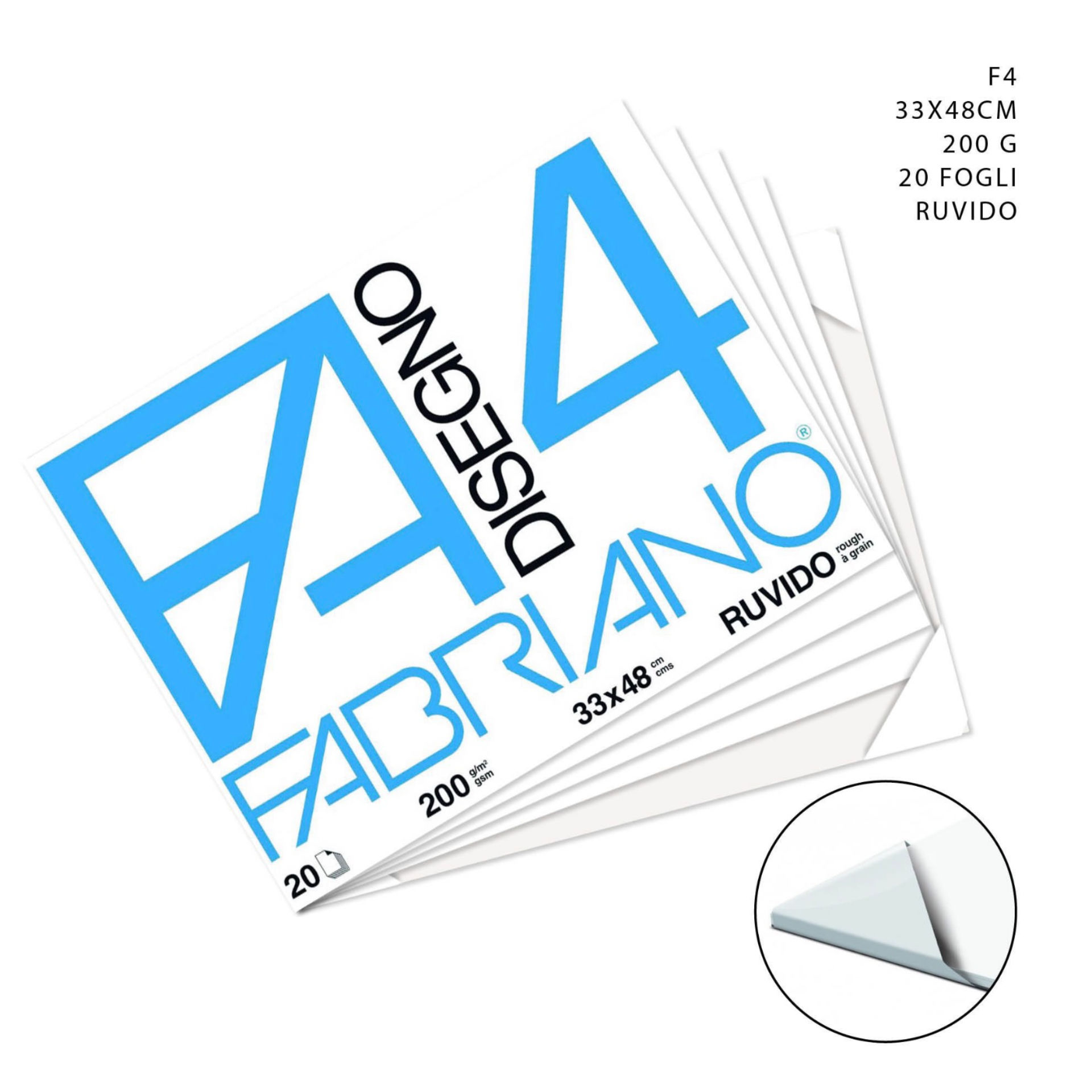 BLOCCO FABRIANO  797 - F4 33X48 FG.20 RUVIDOFabriano