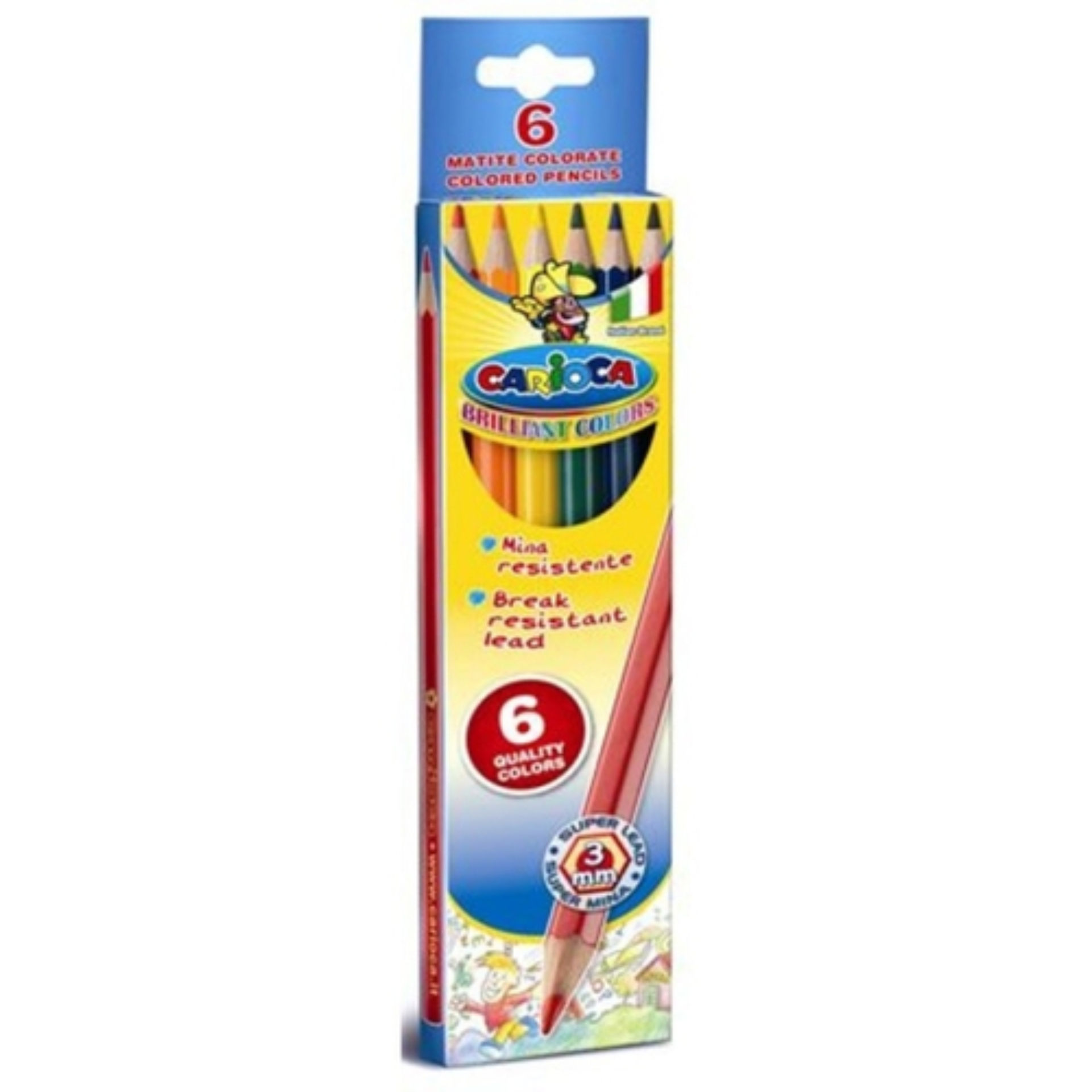 CARIOCA MATITE PASTELLI ESAGONALI COLORATE 6PZCarioca