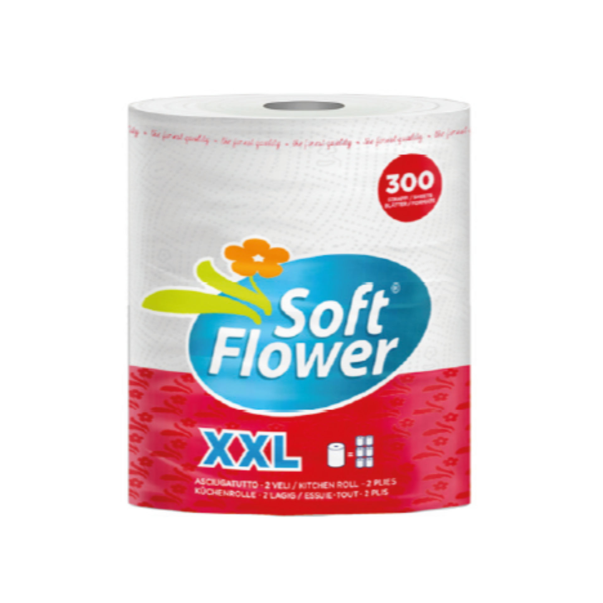 ASCIUGATUTTO 1 ROTOLO 2 VELI 300 STRAPPI XXL SOFT