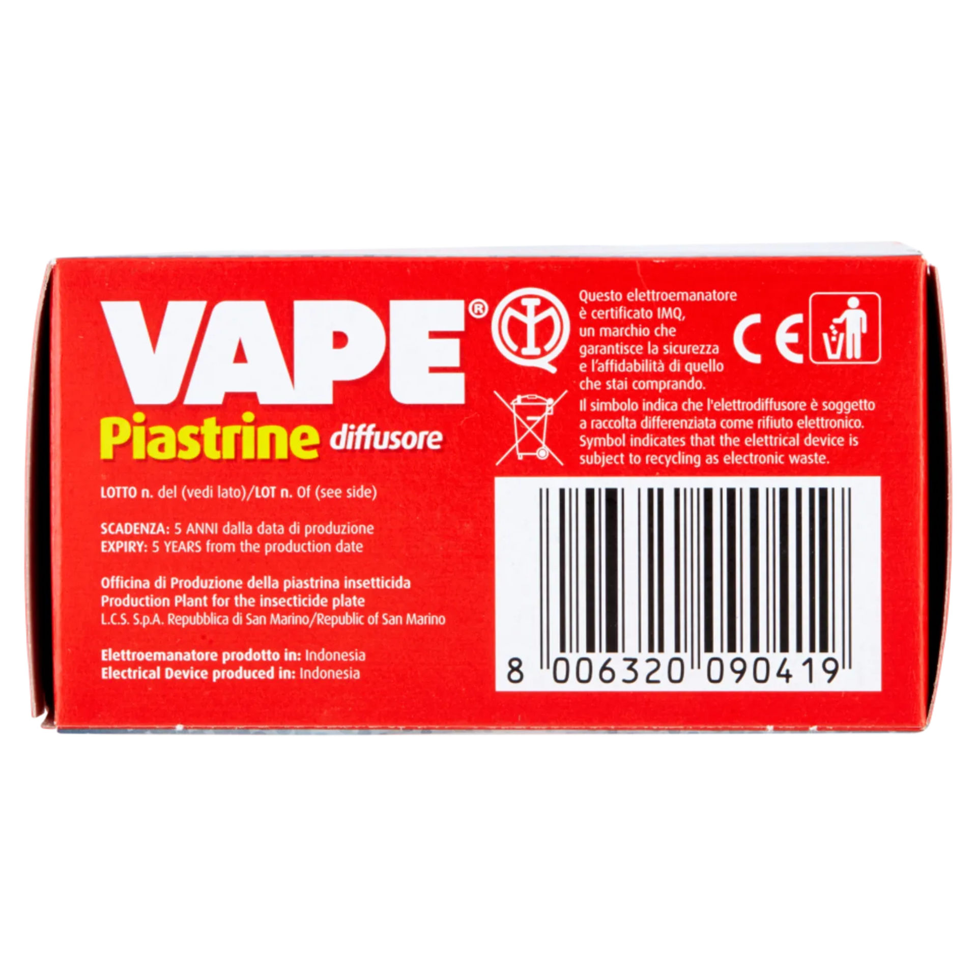 VAPE DIFUS. ELETTR. +10 PIASTRINEVape