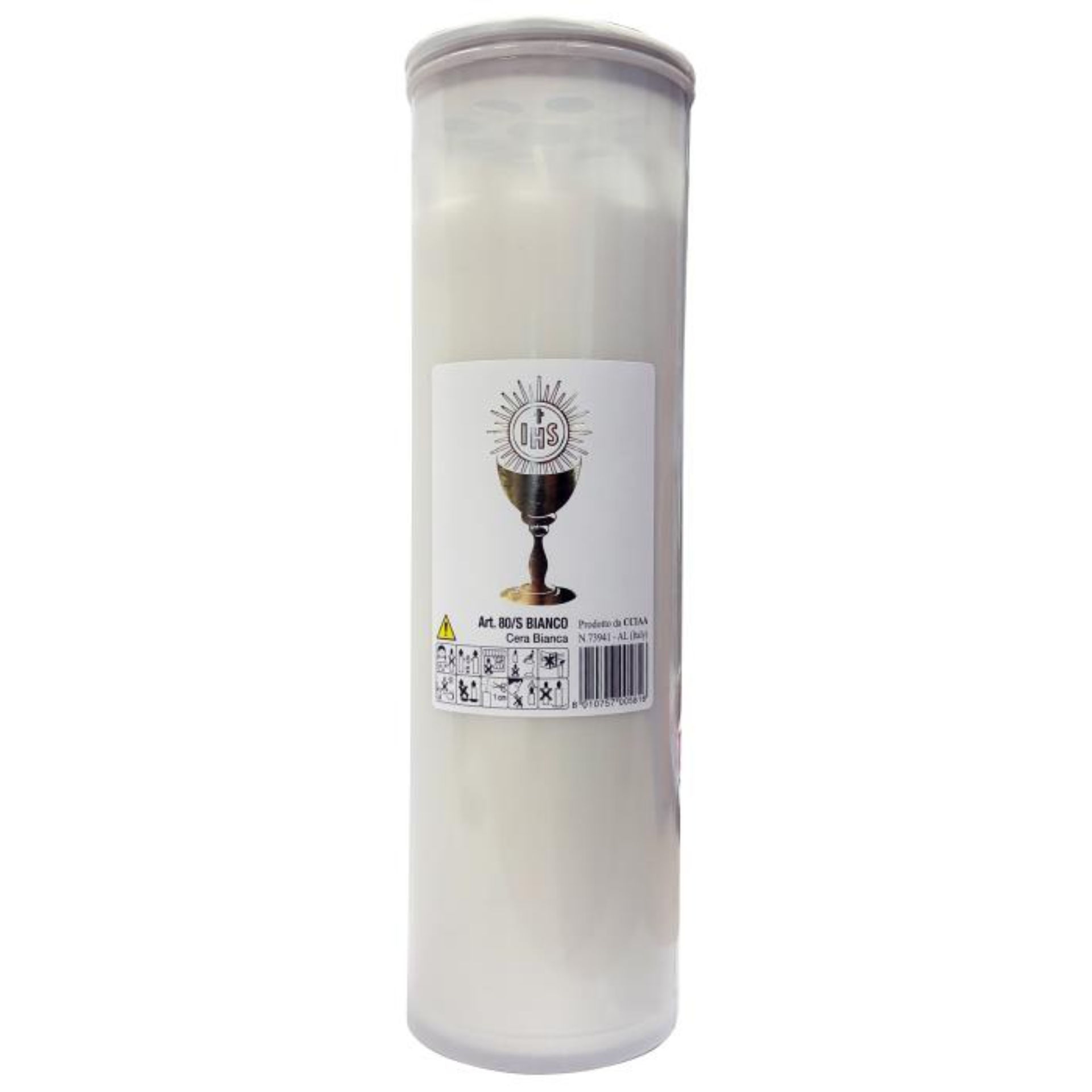 LUMINO A CERA BIANCO T80 - NUOVO -