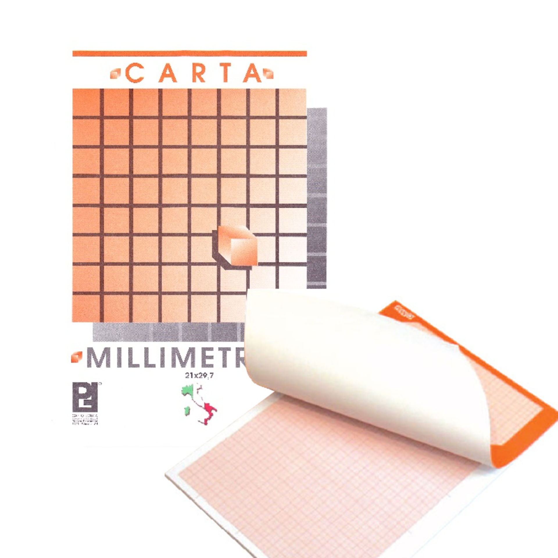 BLOCCO MILLIMETRATO 21X29,7 GR.80 FOGLI 10   10400Cartoleria