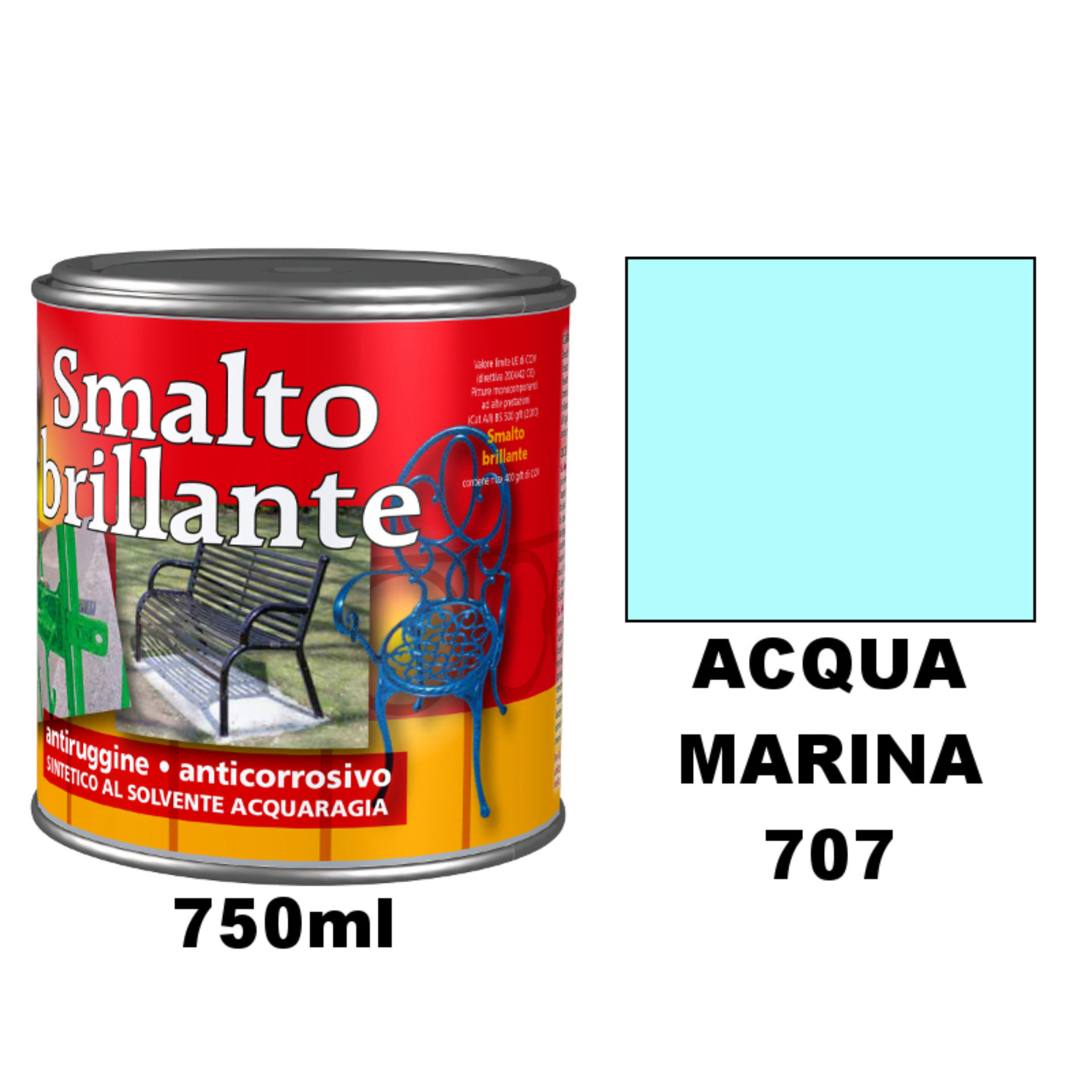 RCSMALTO BRILLANTE ACRILICO ACQUA MARINA 707