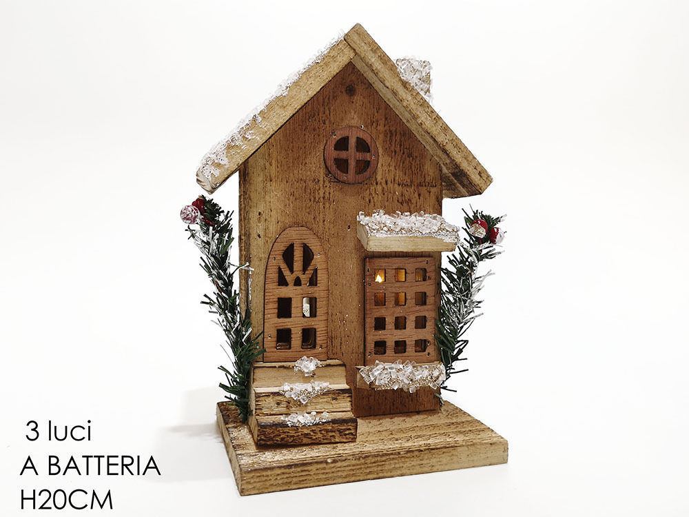 CASETTA NAT. H20CM B/O 3 LUCI