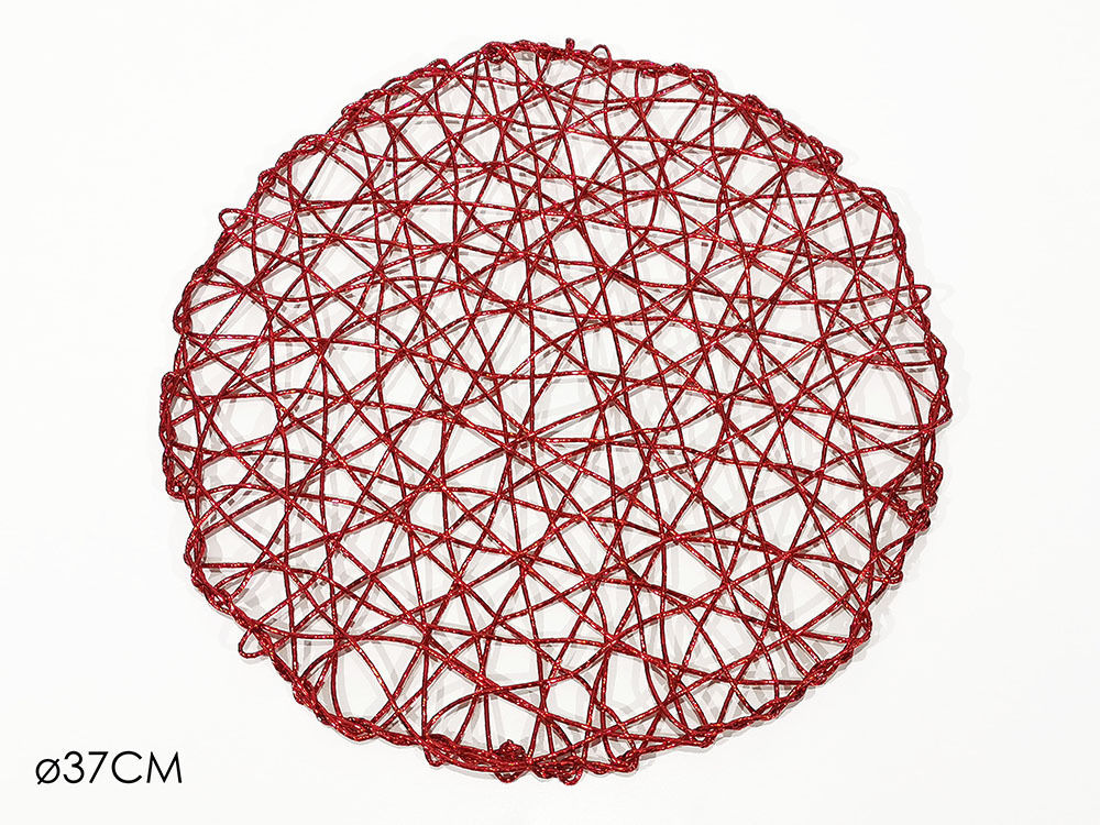 TOVAGLIETTA  37CM INTRECCIATA ROSSO