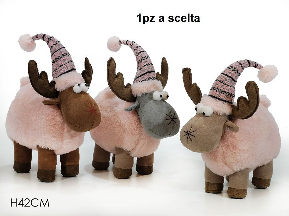 RENNA 42CM ROSA C/CAPPELLO 3ASS.