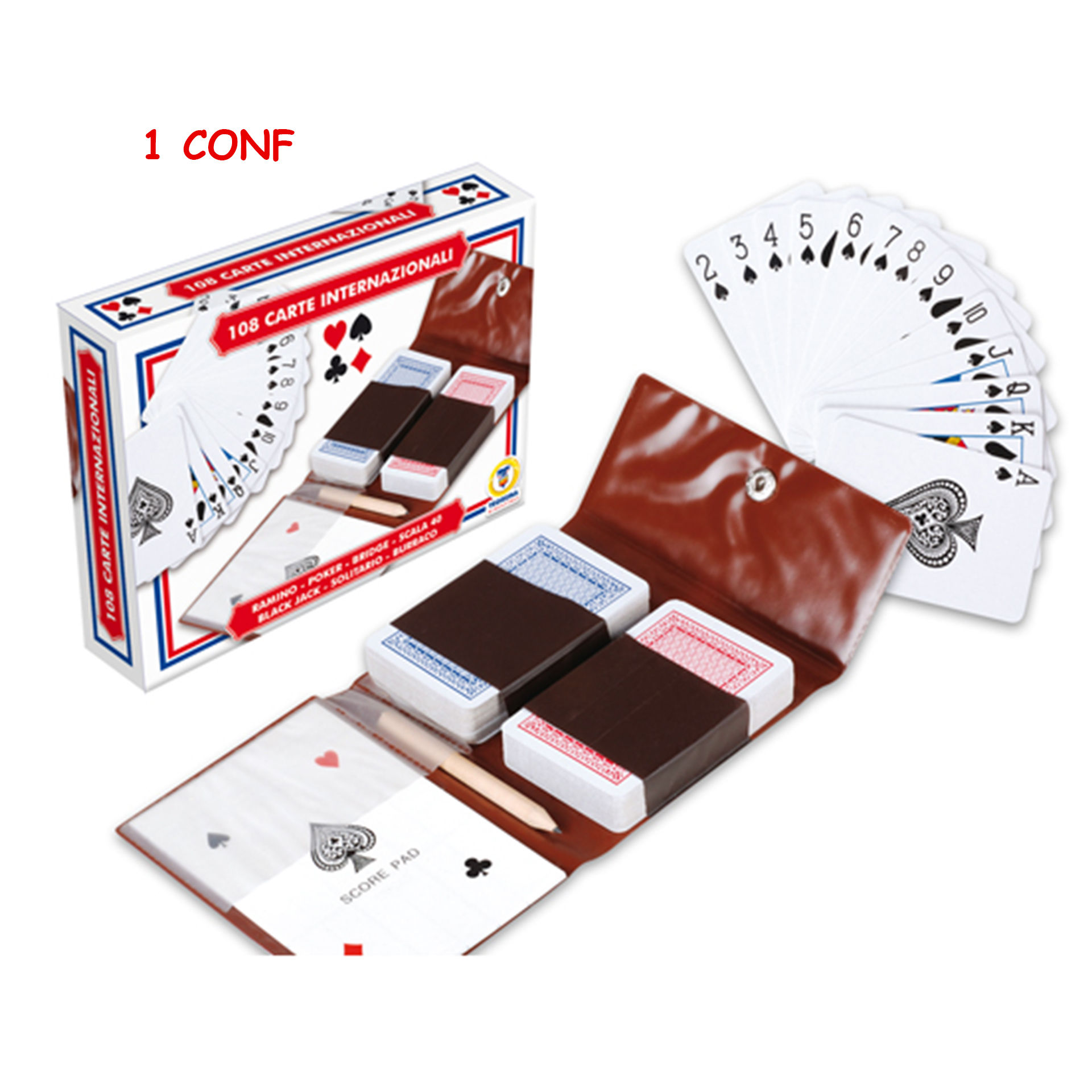 CARTE GIOCO 2 MAZZI DA 54 PZ