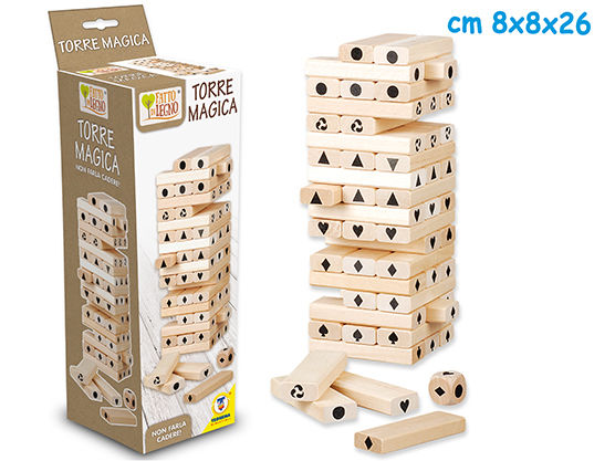 FATTO DI LEGNO - LA TORRE MAGICA H. 22 CM