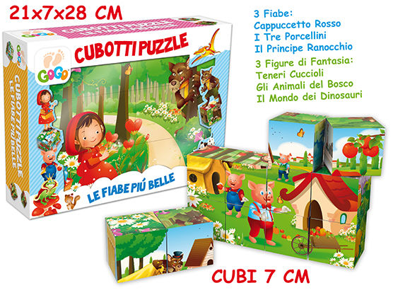 GOGO - CUBOTTI PUZZLE FIABE ITALIANE 12 PZ