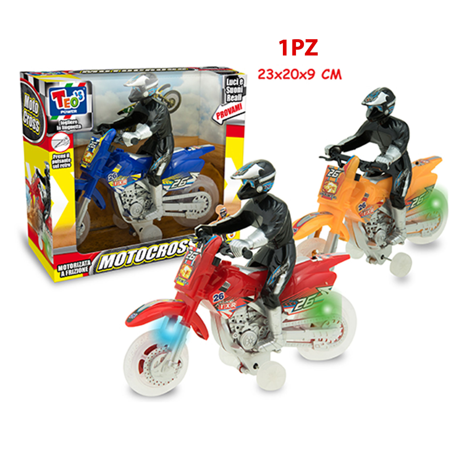 TEO S - MOTOCROSS A FRIZIONE 3 COL LUCI E SUONI