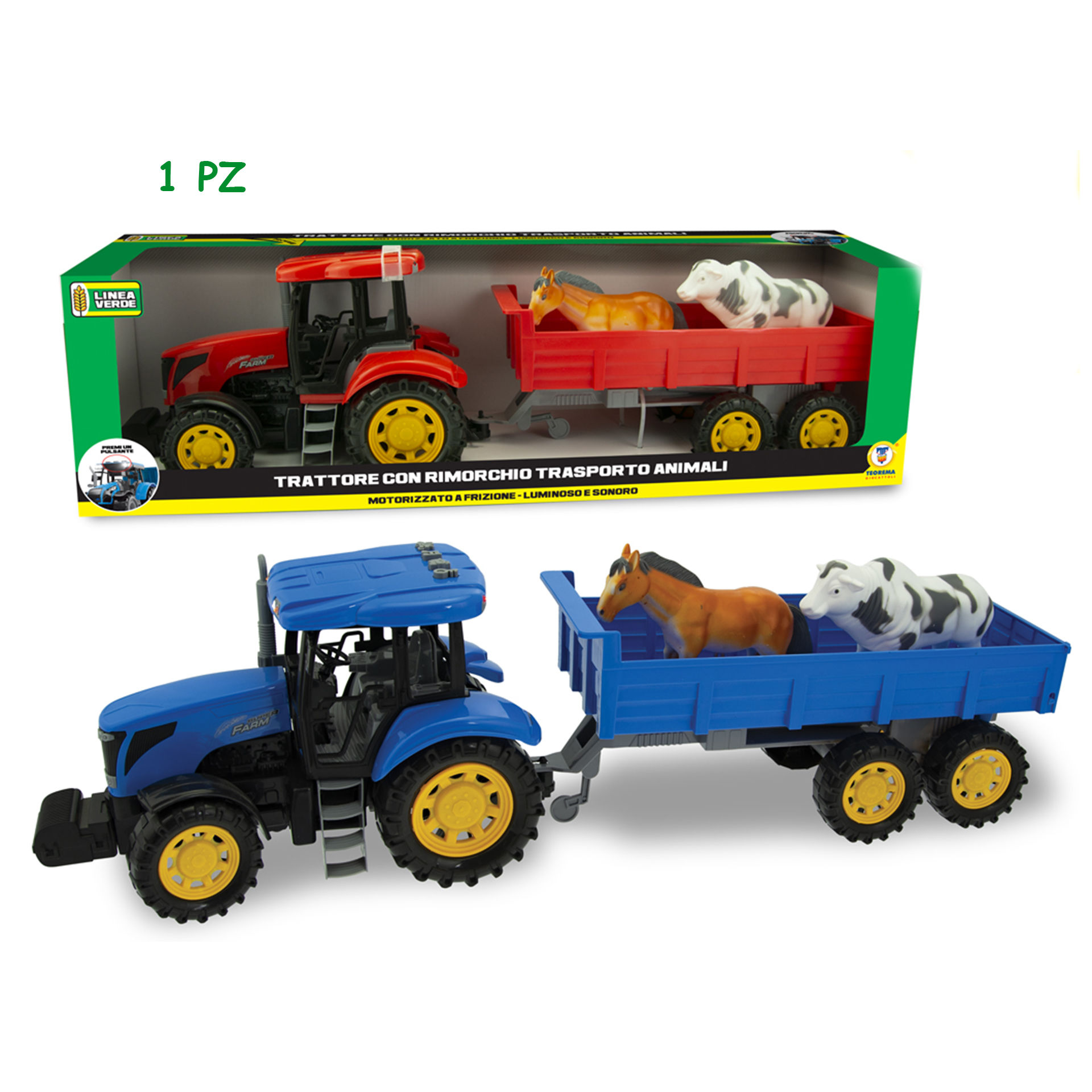 LINEA VERDE - F. TRATTORE CON RIMORCHIO E ANIMALI