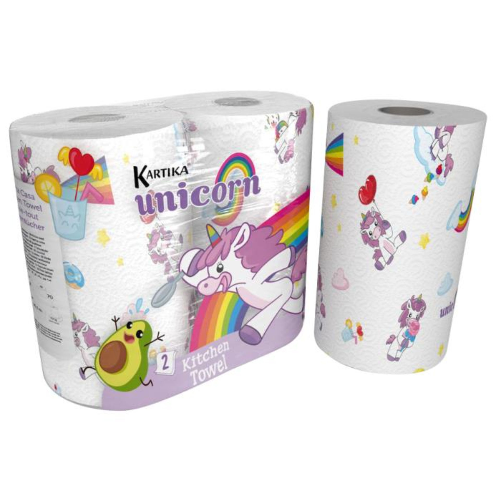 KARTIKA CARTA CASA 2 VELI 2PZ UNICORN
