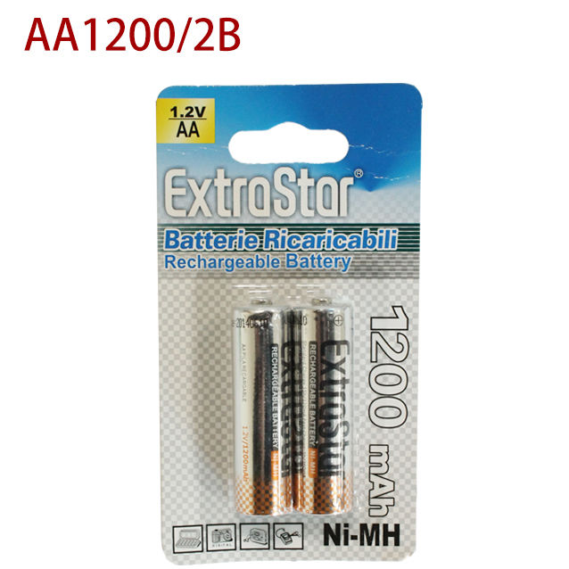 PILA RICARICABILE STILO BLISTER 2UN AA1200