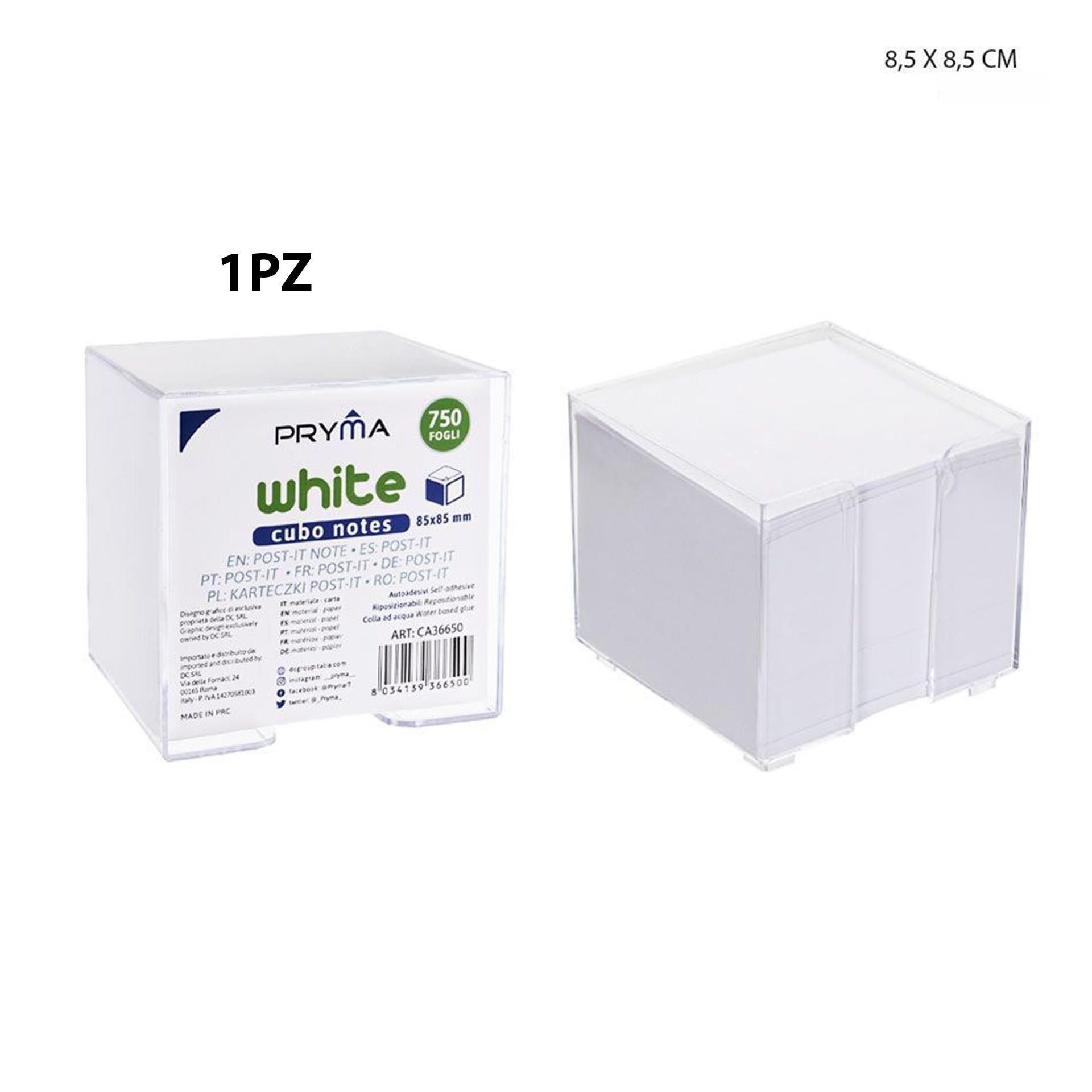 PRYMA CUBO PORTA FOGLIETTI 750FF 85X85MM BIANCOPryma