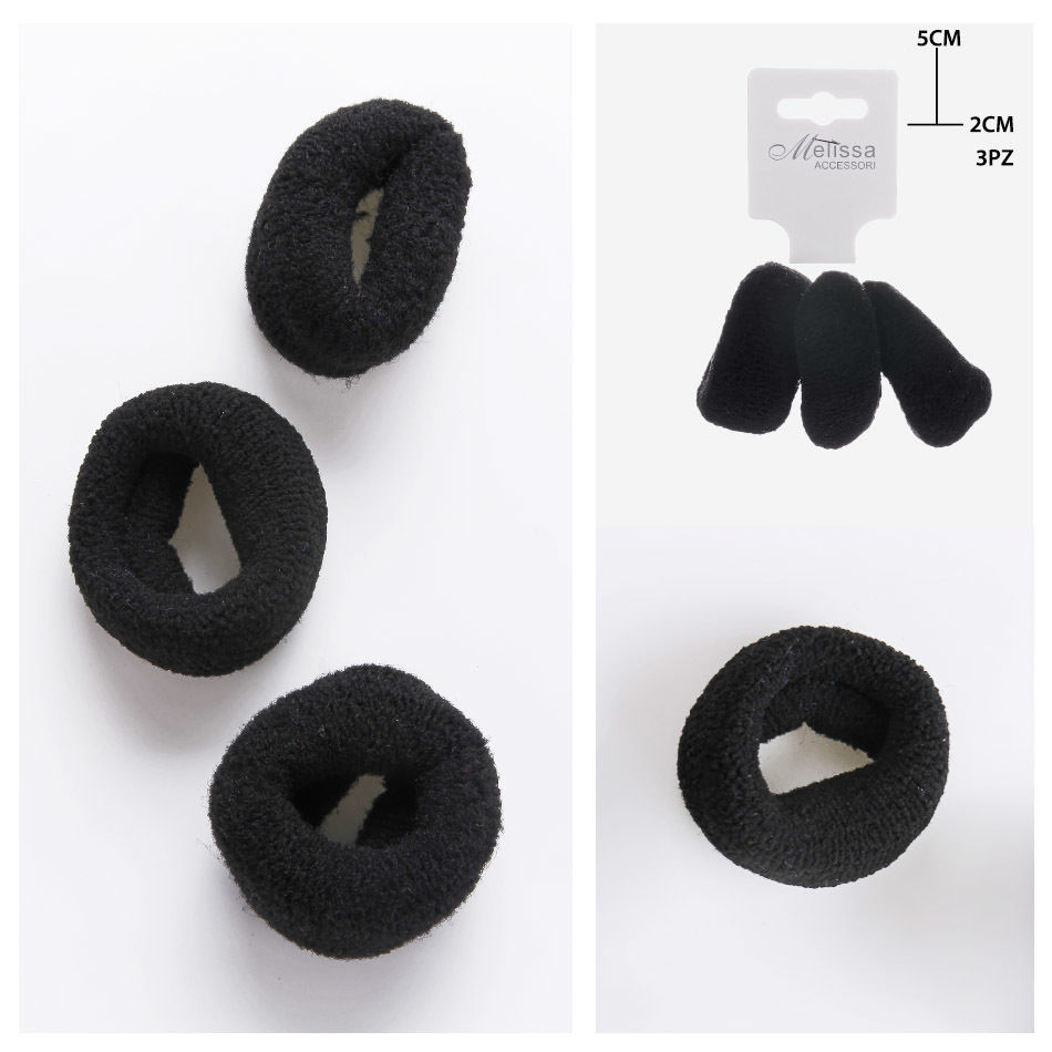 ELASTICI CAPELLI NERO 5X2CM 3PZ
