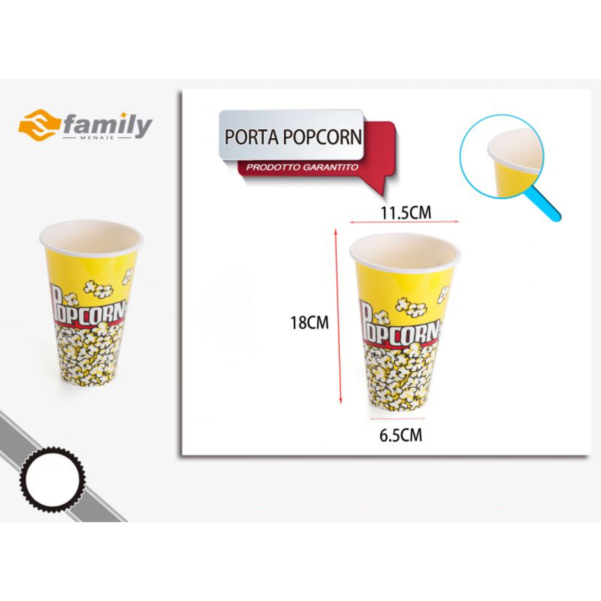 PORTA POPCORN 18*11.5*6.5CMFamily