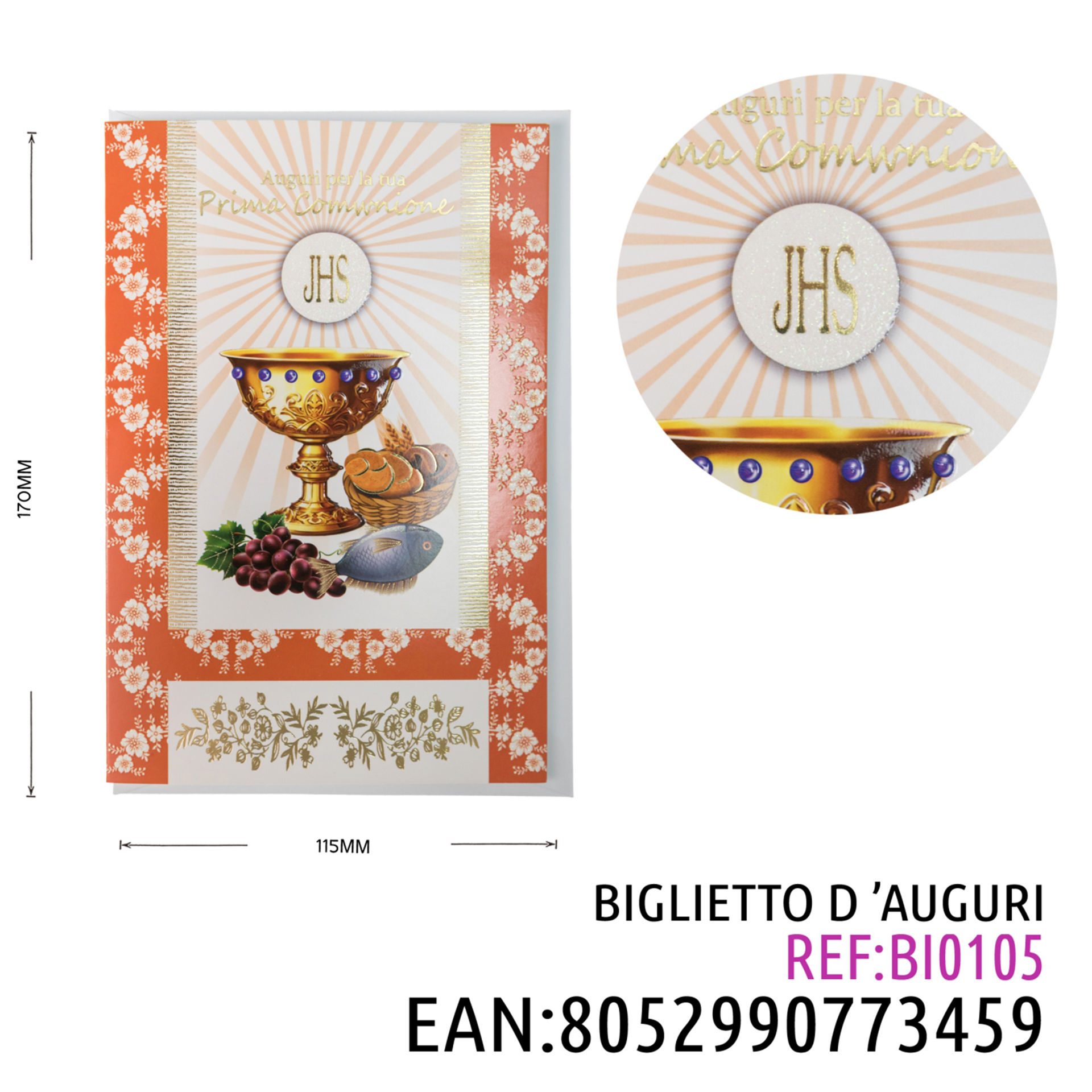 BIGLIETTO PRIMA COMUNIONE