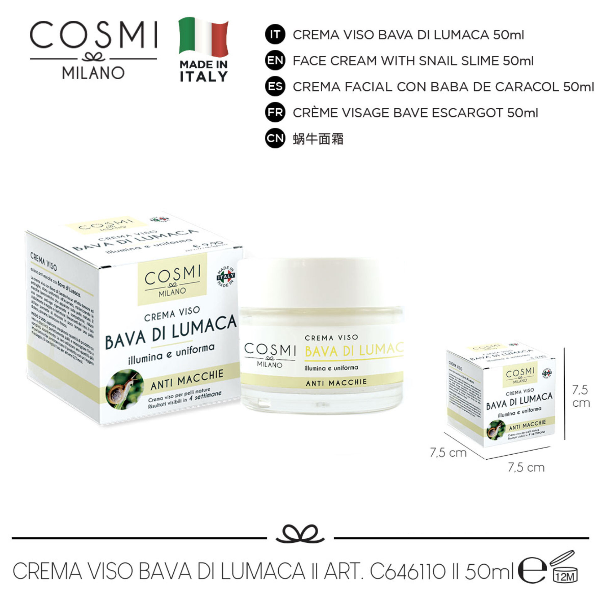COSMI CREMA VISO ALLA BAVA DI LUMACA 50ML