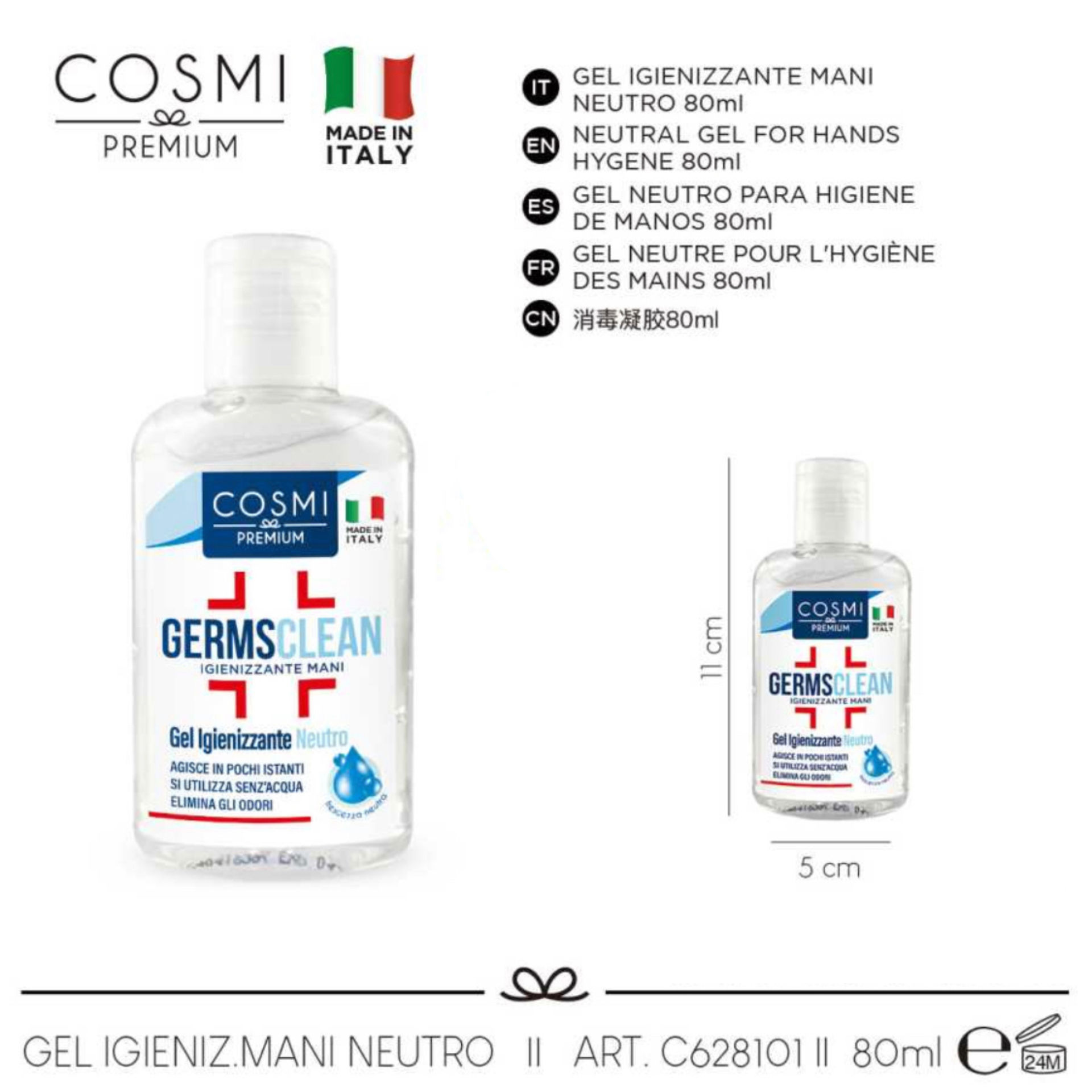 COSMI GEL IGIENIZ. MANI NEUTRO 80ML