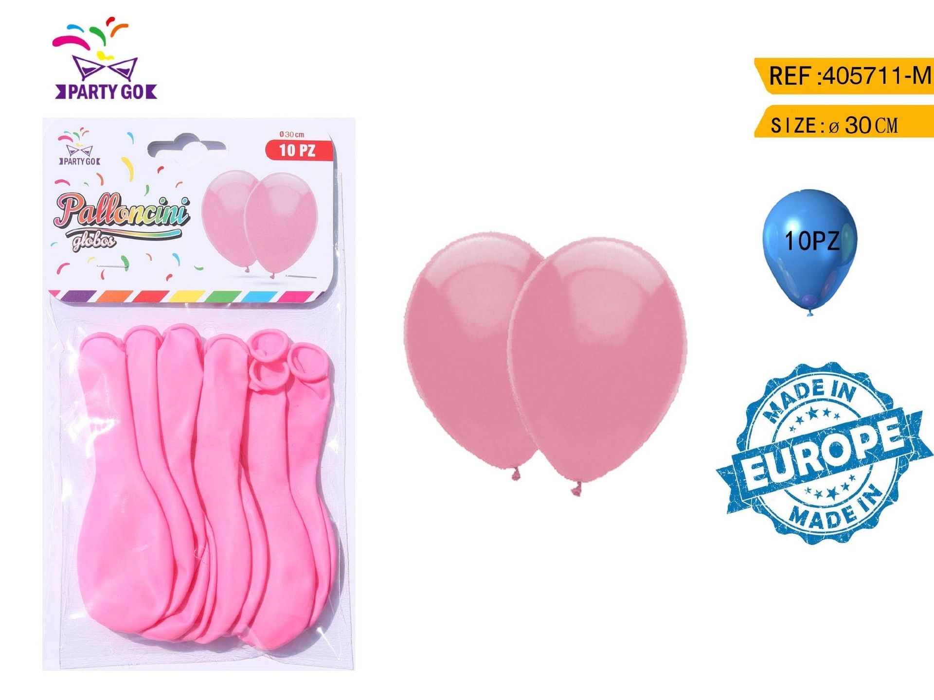 10 PZ PALLONCINI ROTONDI 30CM
