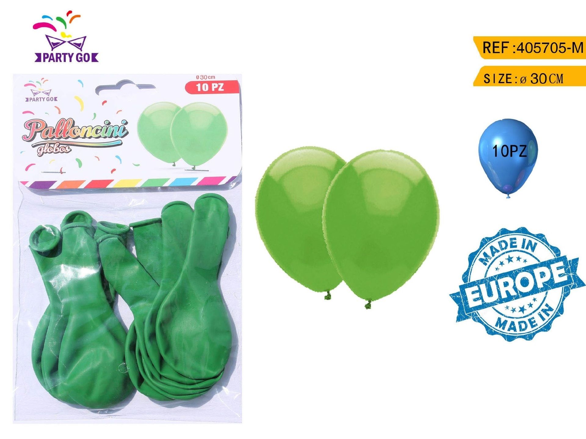 10 PZ PALLONCINI ROTONDI 30CM