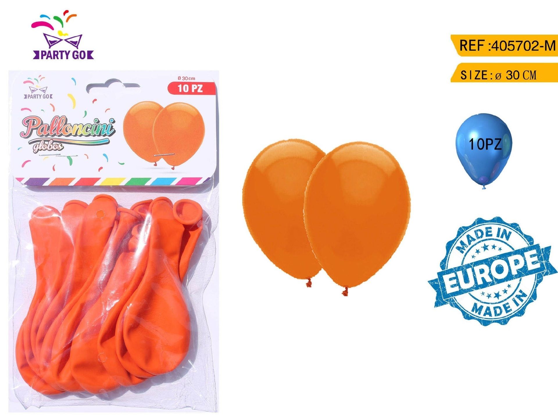 10 PZ PALLONCINI ROTONDI 30CM