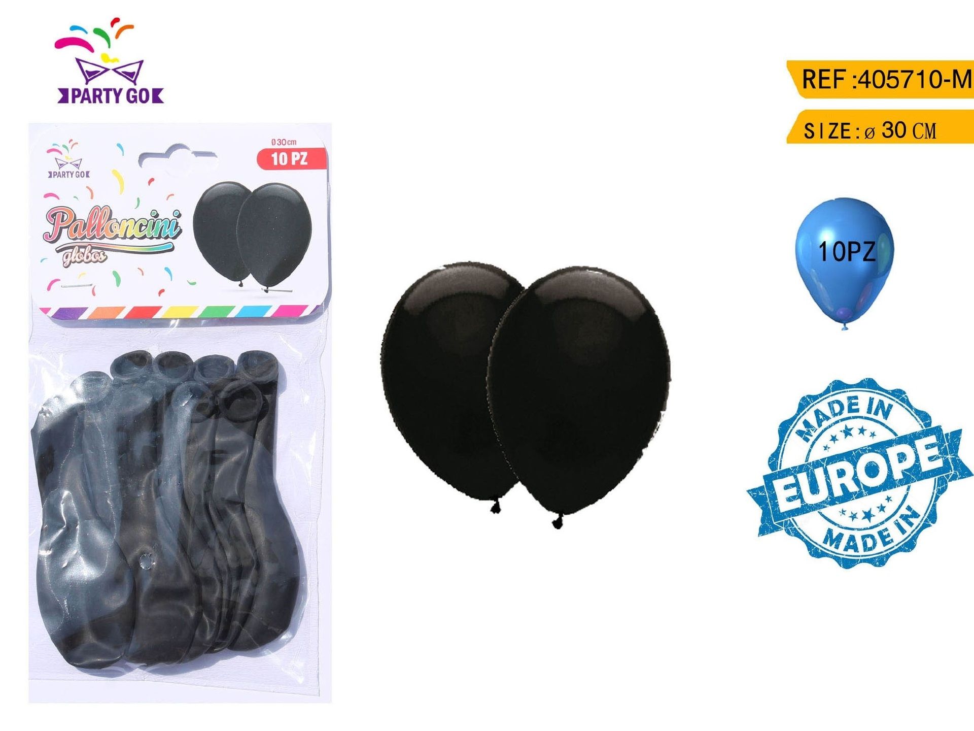 10 PZ PALLONCINI ROTONDI 30CM