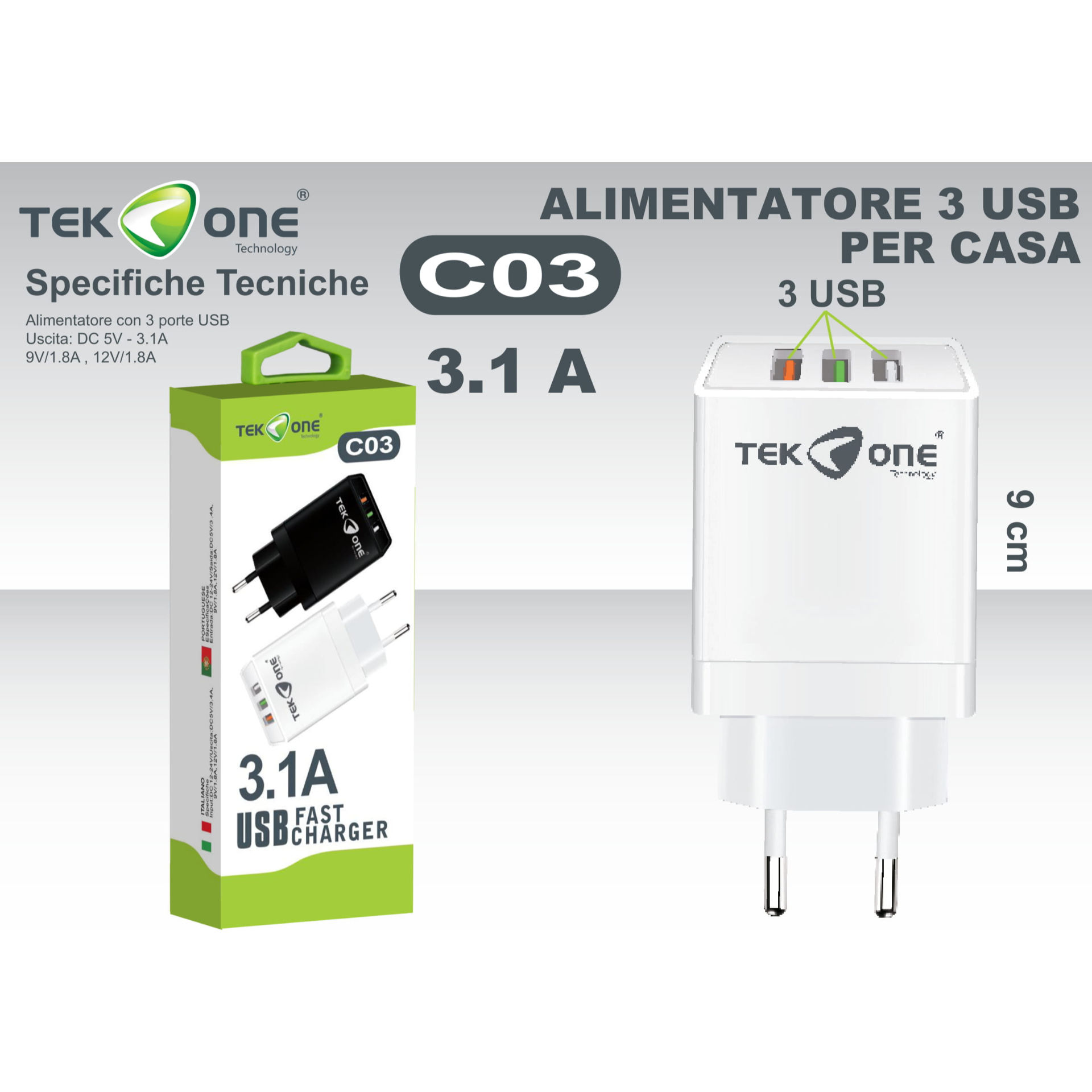 -FAST CHARGER USB 3.1A