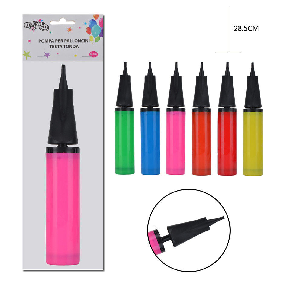 MR.PARTY POMPA PALLONCINI 28.5CM TESTA PIATTA