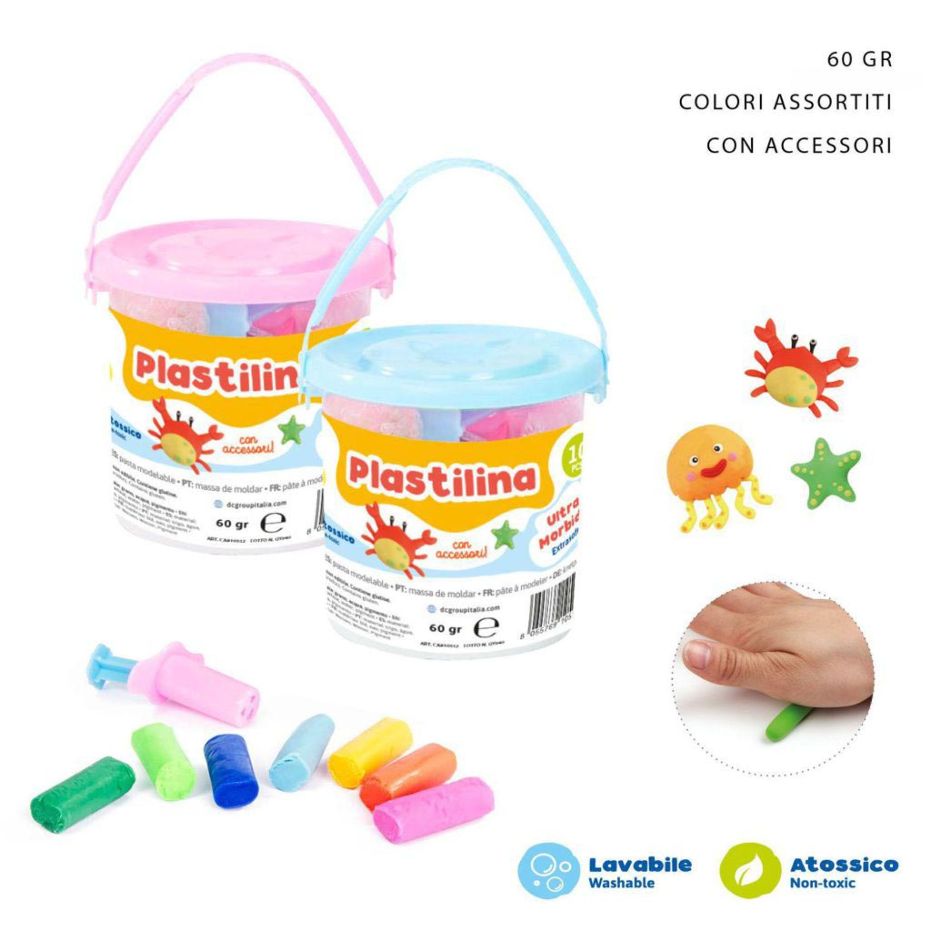 PRYMA PLASTILINA COLORATA 10PZ 60G C/1 ACC.