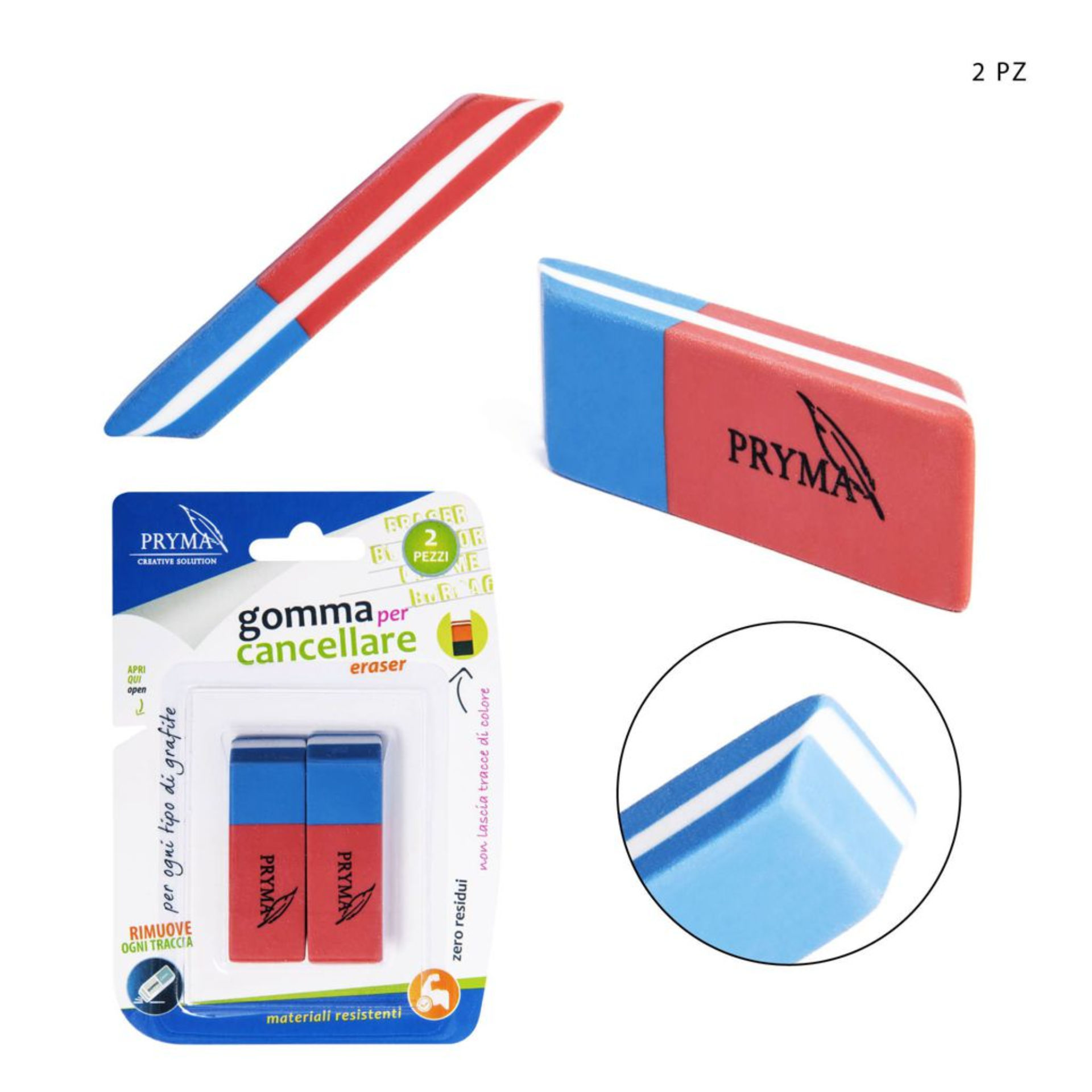 PRYMA GOMMA DOPPIO USO 2PZ BL.Pryma