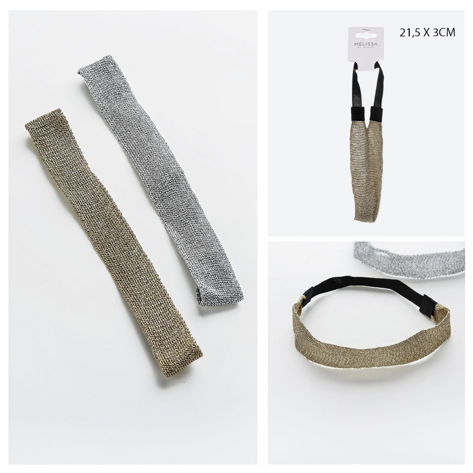 FASCIA CAPELLI GLITTER 21.5X3CM ASS.