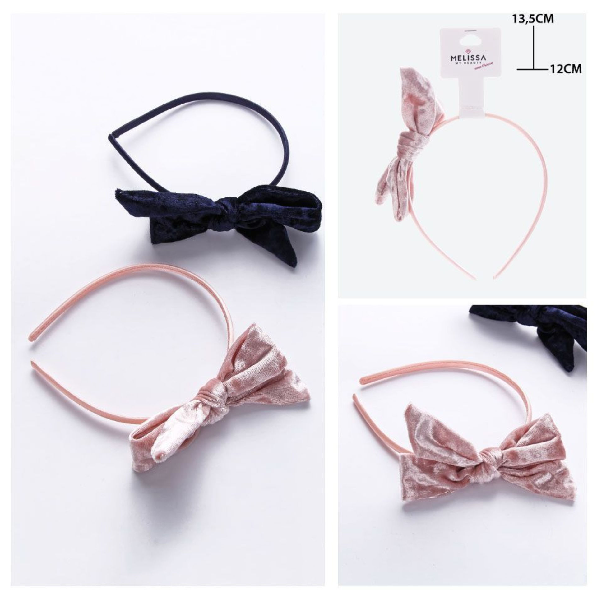 CERCHIETTO CAPELLI FIOCCO 13.5X12CM