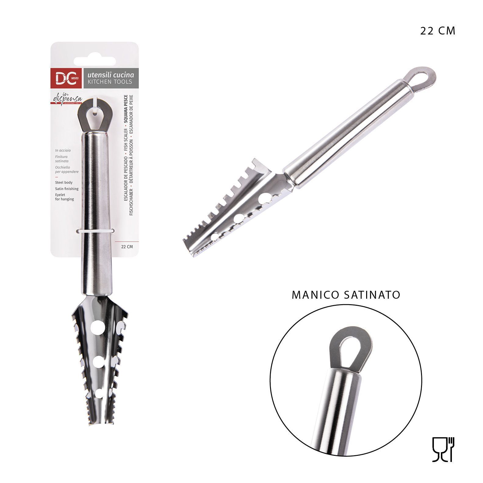 DC CASA SQUAMAPESCE ACCIAIO 22X3.2CM