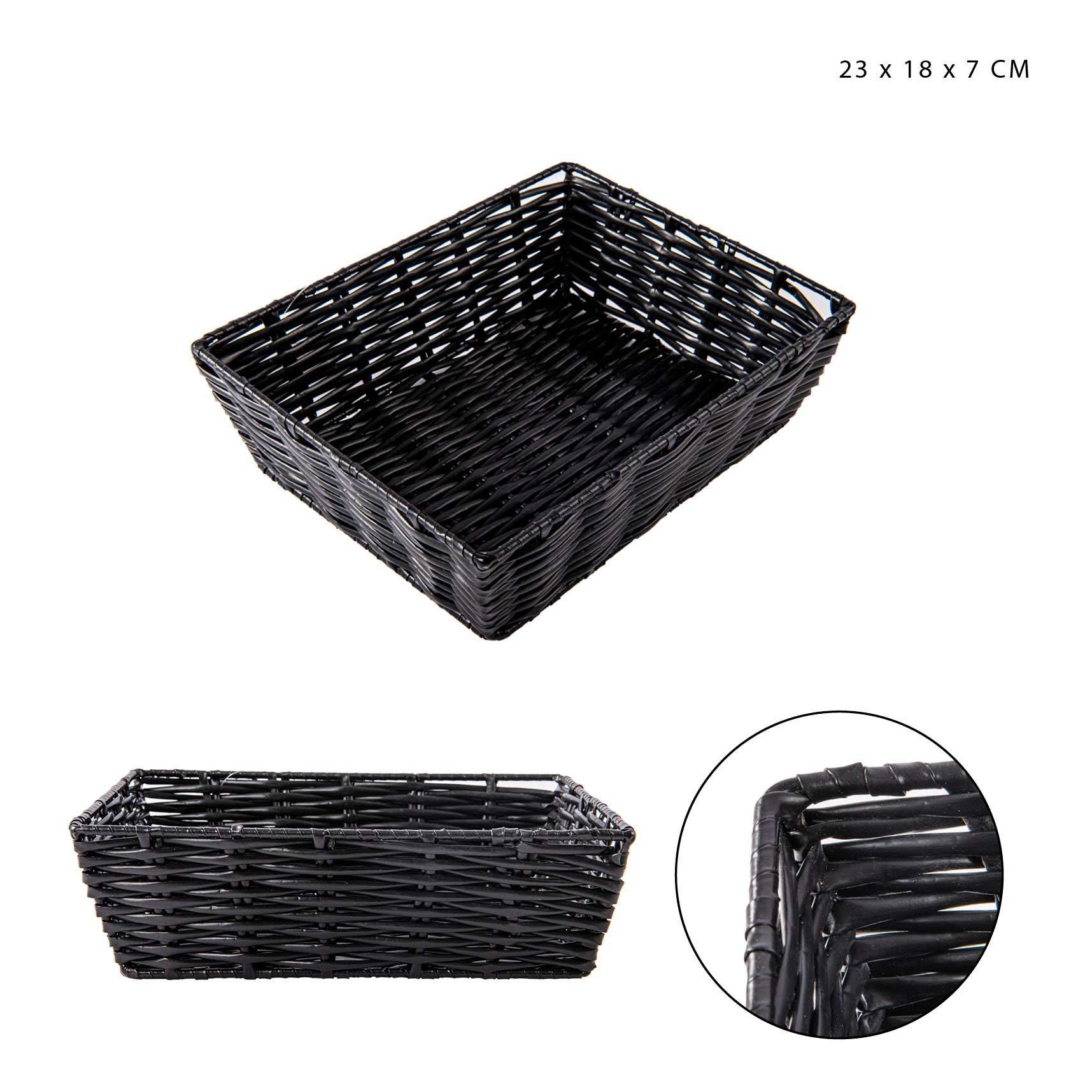 DC CASA CESTINO MULTIUSO 23X18X7CM NERO